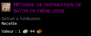 Méthode de préparation de bâton en frêne lisse