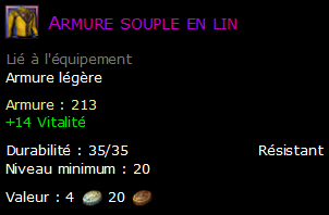 Armure souple en lin