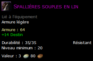 Spallières souples en lin