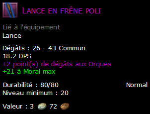 Lance en frêne poli