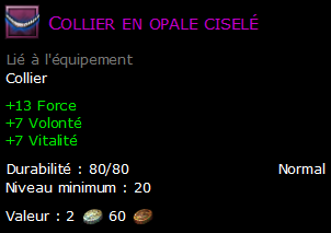 Collier en opale ciselé