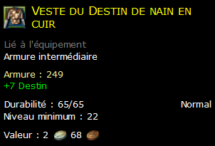 Veste du Destin de nain en cuir