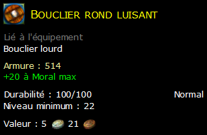 Bouclier rond luisant