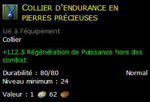 Collier d'endurance en pierres précieuses