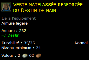 Veste matelassée renforcée du Destin de nain