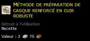 Méthode de préparation de casque renforcé en cuir robuste