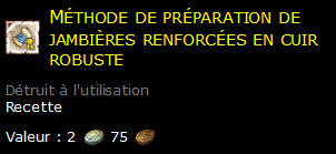 Méthode de préparation de jambières renforcées en cuir robuste