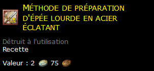 Méthode de préparation d'épée lourde en acier éclatant