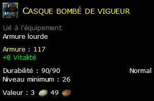 Casque bombé de vigueur