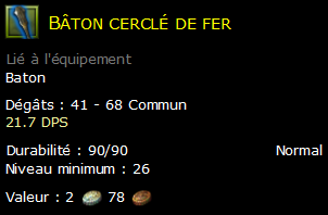 Bâton cerclé de fer