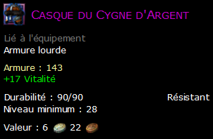 Casque du Cygne d'Argent