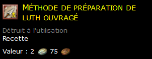 Méthode de préparation de luth ouvragé