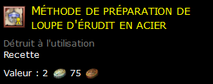 Méthode de préparation de loupe d'érudit en acier