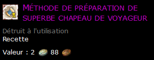 Méthode de préparation de superbe chapeau de voyageur