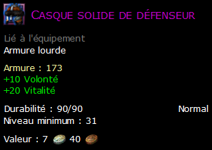 Casque solide de défenseur