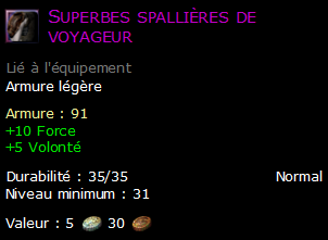 Superbes spallières de voyageur