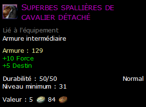 Superbes spallières de cavalier détaché