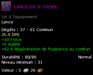 Lance en if ornée