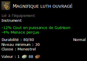 Magnifique luth ouvragé