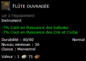 Flûte ouvragée