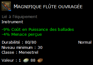 Magnifique flûte ouvragée