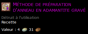 Méthode de préparation d'anneau en adamantite gravé