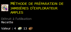 Méthode de préparation de jambières d'explorateur amples