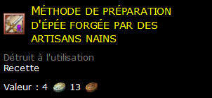 Méthode de préparation d'épée forgée par des artisans nains