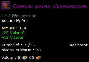 Chapeau souple d'explorateur