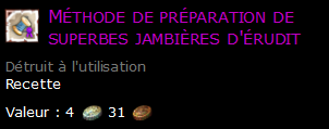 Méthode de préparation de superbes jambières d'érudit