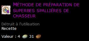 Méthode de préparation de superbes spallières de chasseur