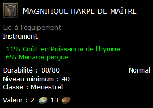 Magnifique harpe de maître