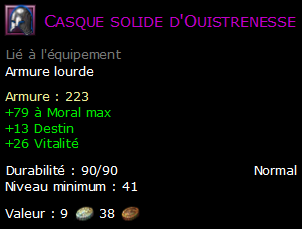 Casque solide d'Ouistrenesse