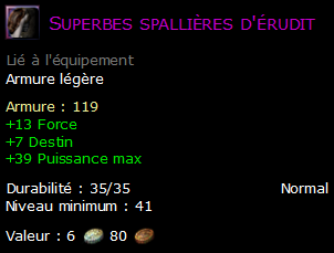 Superbes spallières d'érudit