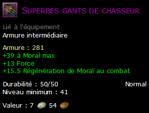 Superbes gants de chasseur