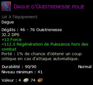 Dague d'Ouistrenesse polie