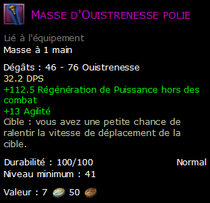 Masse d'Ouistrenesse polie