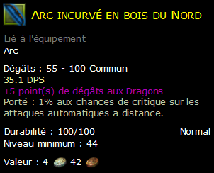 Arc incurvé en bois du Nord