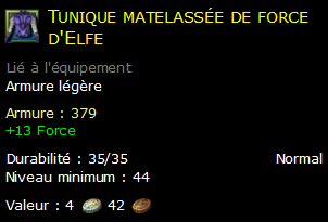 Tunique matelassée de force d'Elfe