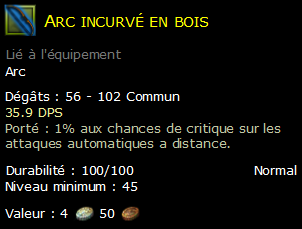 Arc incurvé en bois