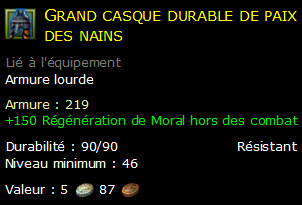 Grand casque durable de paix des nains