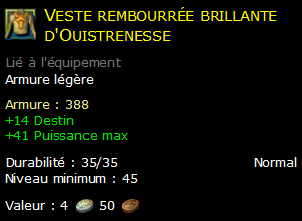 Veste rembourrée brillante d'Ouistrenesse