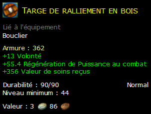 Targe de ralliement en bois