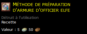 Méthode de préparation d'armure d'officier elfe