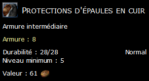 Protections d'épaules en cuir