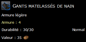 Gants matelassés de nain