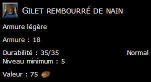Gilet rembourré de nain