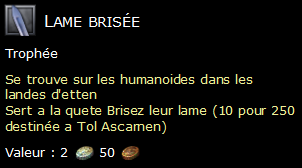 Lame brisée