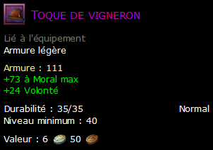 Toque de vigneron