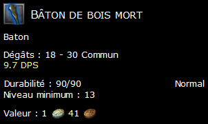 Bâton de bois mort